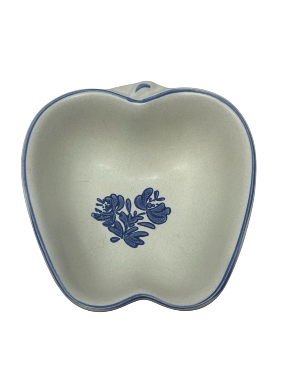 Vintage PFALTZGRAFF YORKTOWNE Apple Shaped Dish Bowl 5.5” USA Blue Stoneware